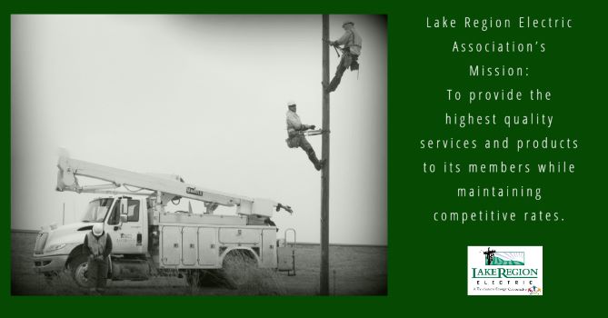 Truck with men on pole text