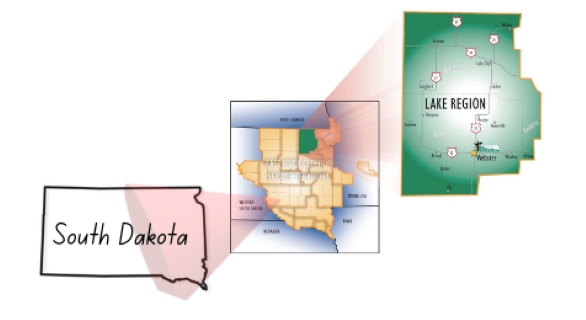 map LREA Service Territory & state